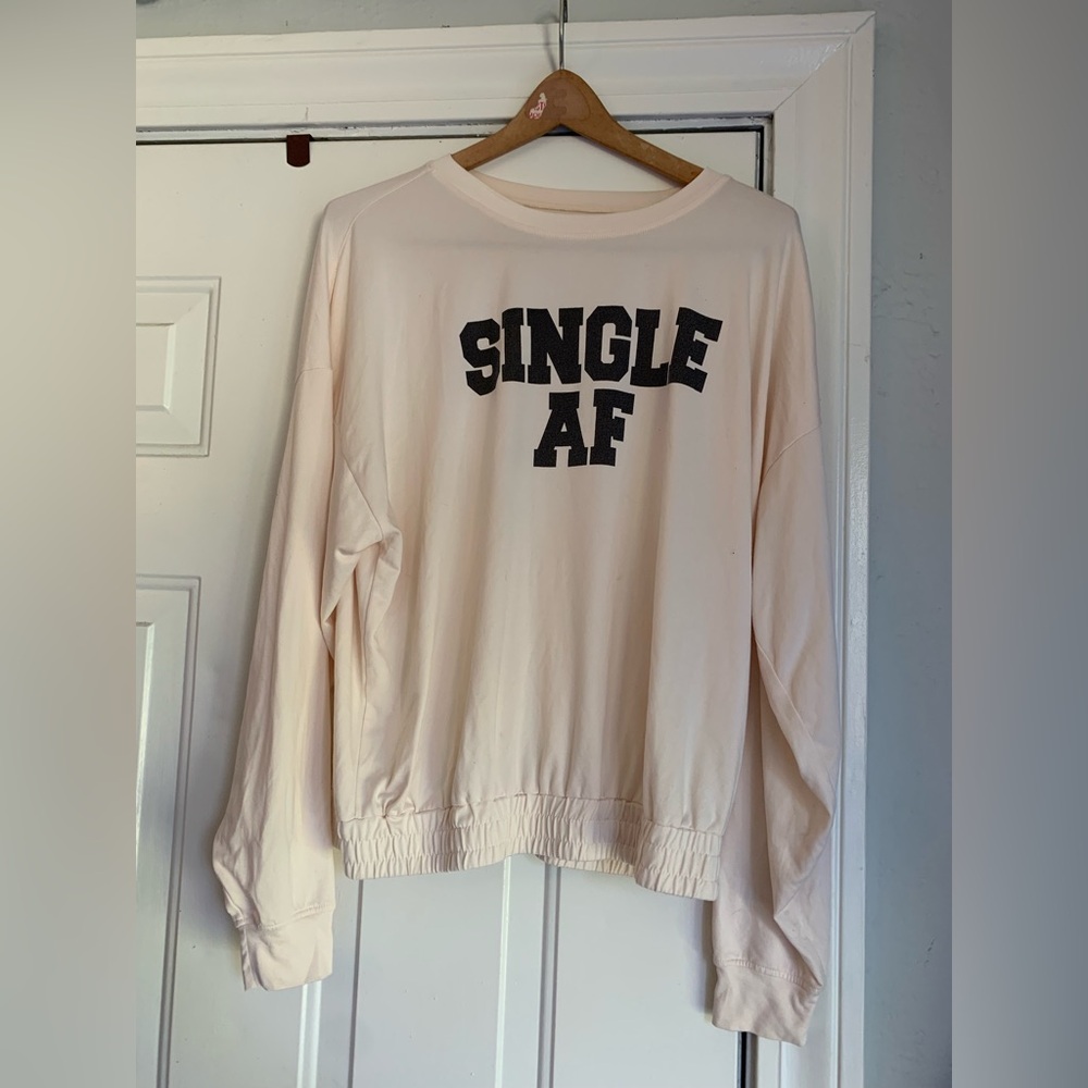 Cream Long Sleeve Graphic Sweatshirt